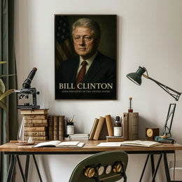 Bill Clinton 42Nd President Poster Museum Quality Wall Art