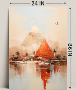 Abstract Pyramids At Sunset Abstract Poster