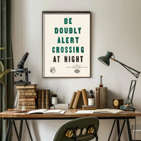 Pedestrian Safety Awareness: Mid-20th Century USA Propaganda Poster PosterGoat