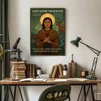 Saint Kateri and Nature Harmony Cultural or Heritage Poster