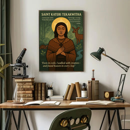 Saint Kateri and Nature Harmony Cultural or Heritage Poster