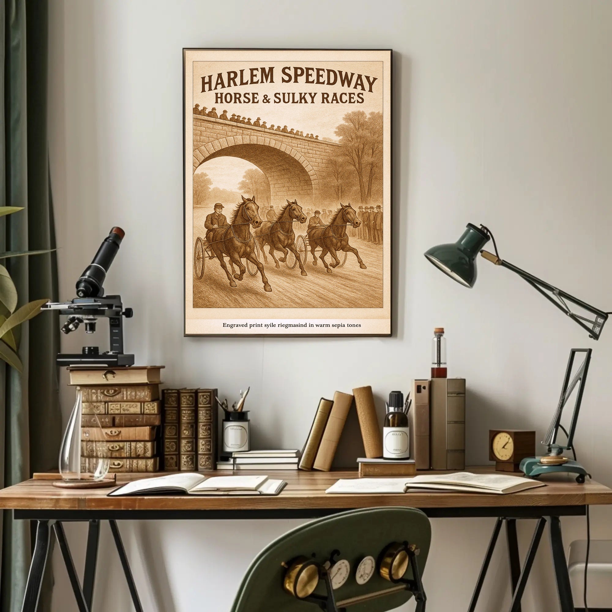 Harlem Speedway Horse Racing Poster PosterGoat