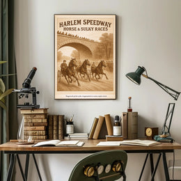 Harlem Speedway Horse Racing Poster PosterGoat