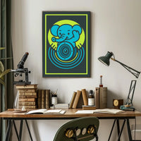 Vibrant Elephant Art Poster
