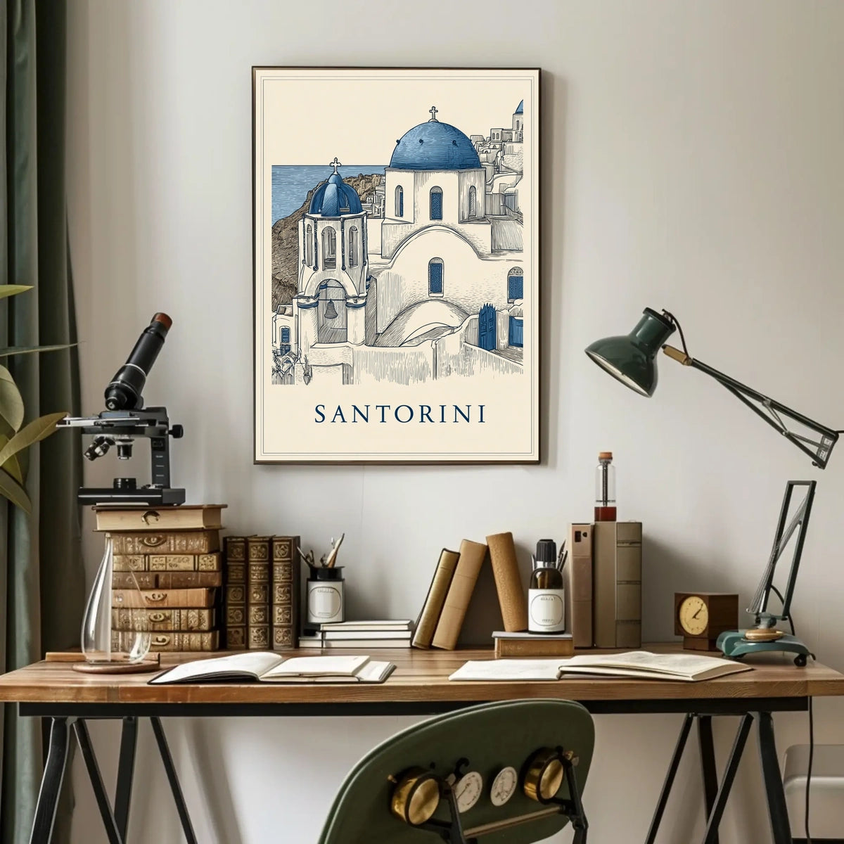 Santorini Serenity Poster