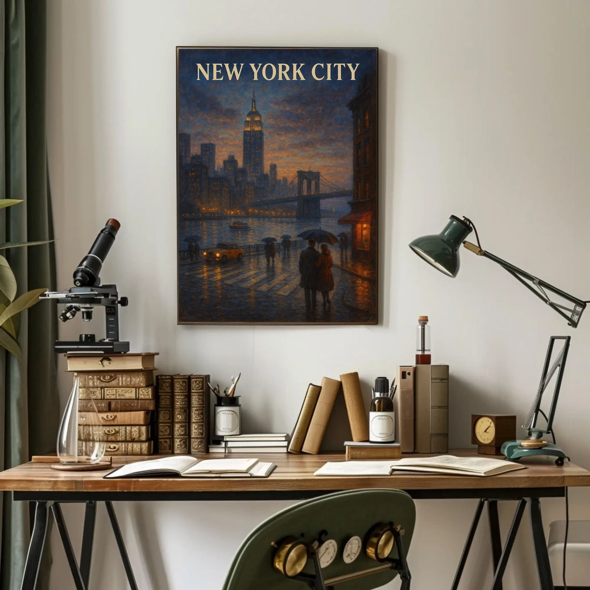 New York City at Dusk Poster
