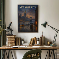 New York City at Dusk Poster