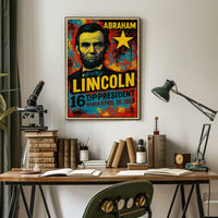 Abraham Lincoln 16th President of the United States Graffiti Pop Art Poster
