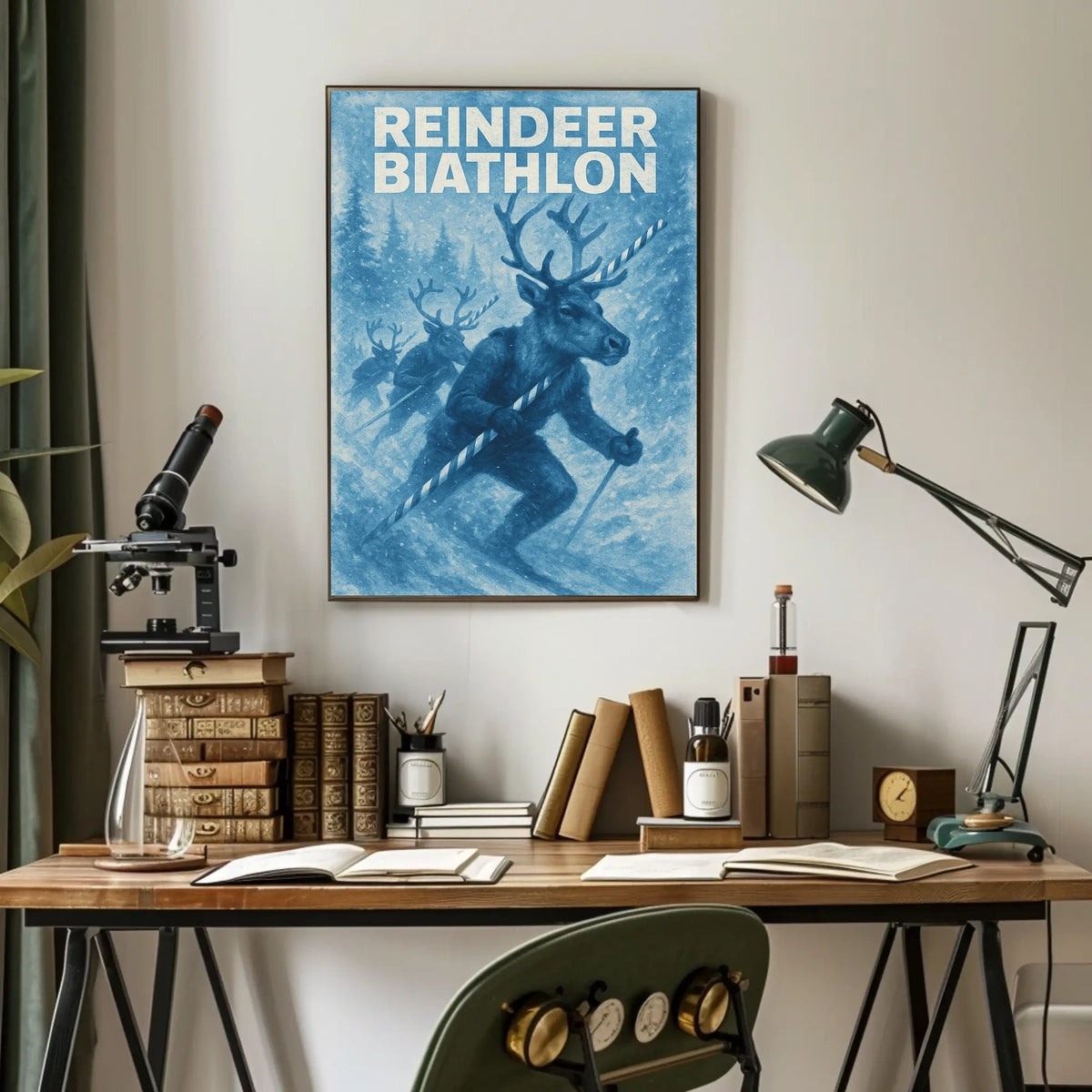Reindeer Biathlon Poster