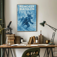 Reindeer Biathlon Poster