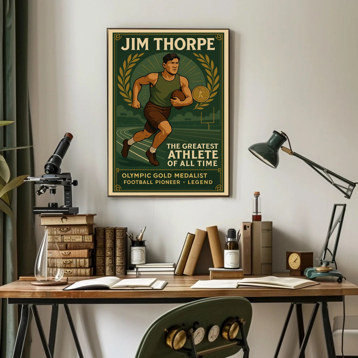 Jim Thorpe Legendary Athlete Tribute Poster