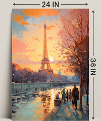 Parisian Sunset Stroll Poster
