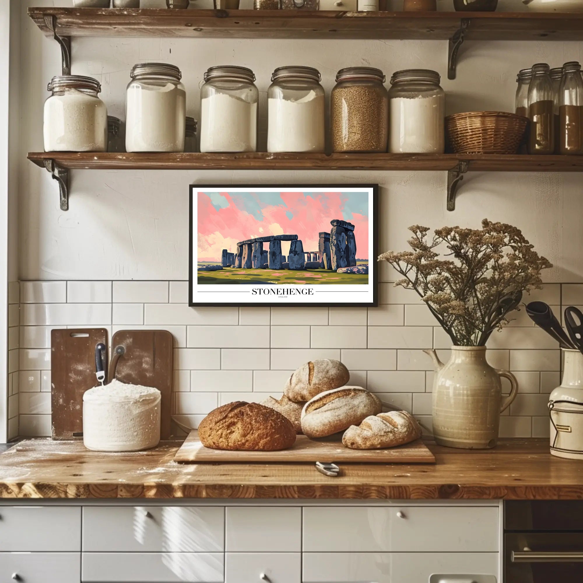 Stonehenge Modern Illustration Cultural or Heritage Poster