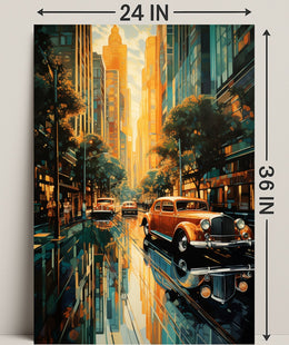 Vintage Cityscape Vintage Poster