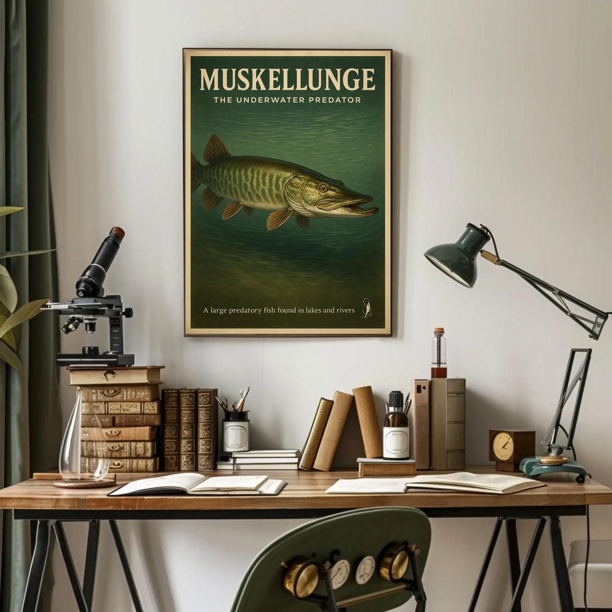 Muskellunge The Underwater Predator Poster