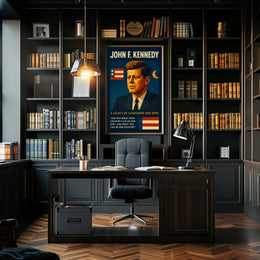 Kennedy Legacy Vintage Patriotic Poster: Leadership & Hope