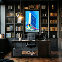 New York Travel Poster Vintage UN Building Wall Art