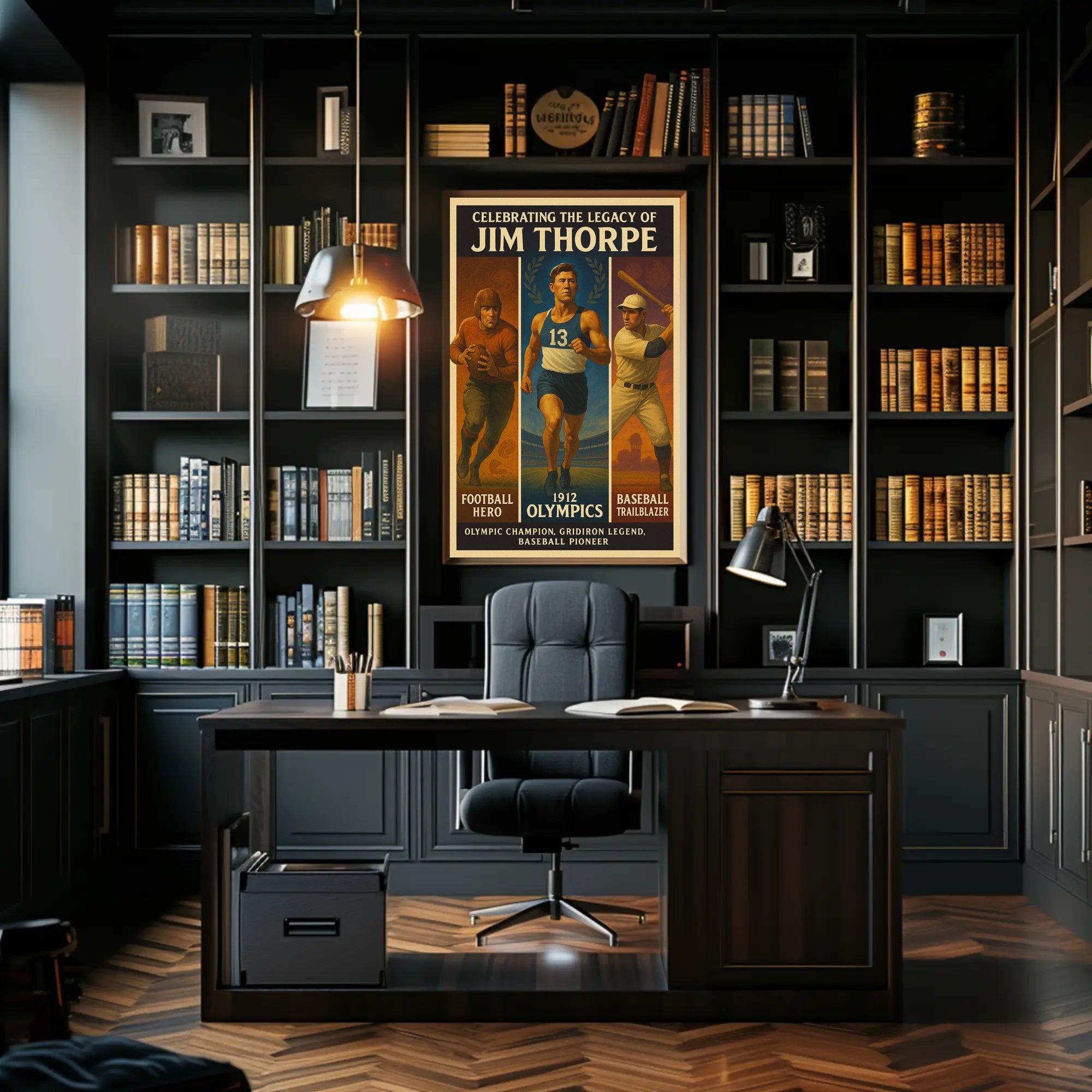 Celebrating the Legacy of Jim Thorpe Poster PosterGoat