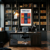 Connecticut A State Of Firsts Poster