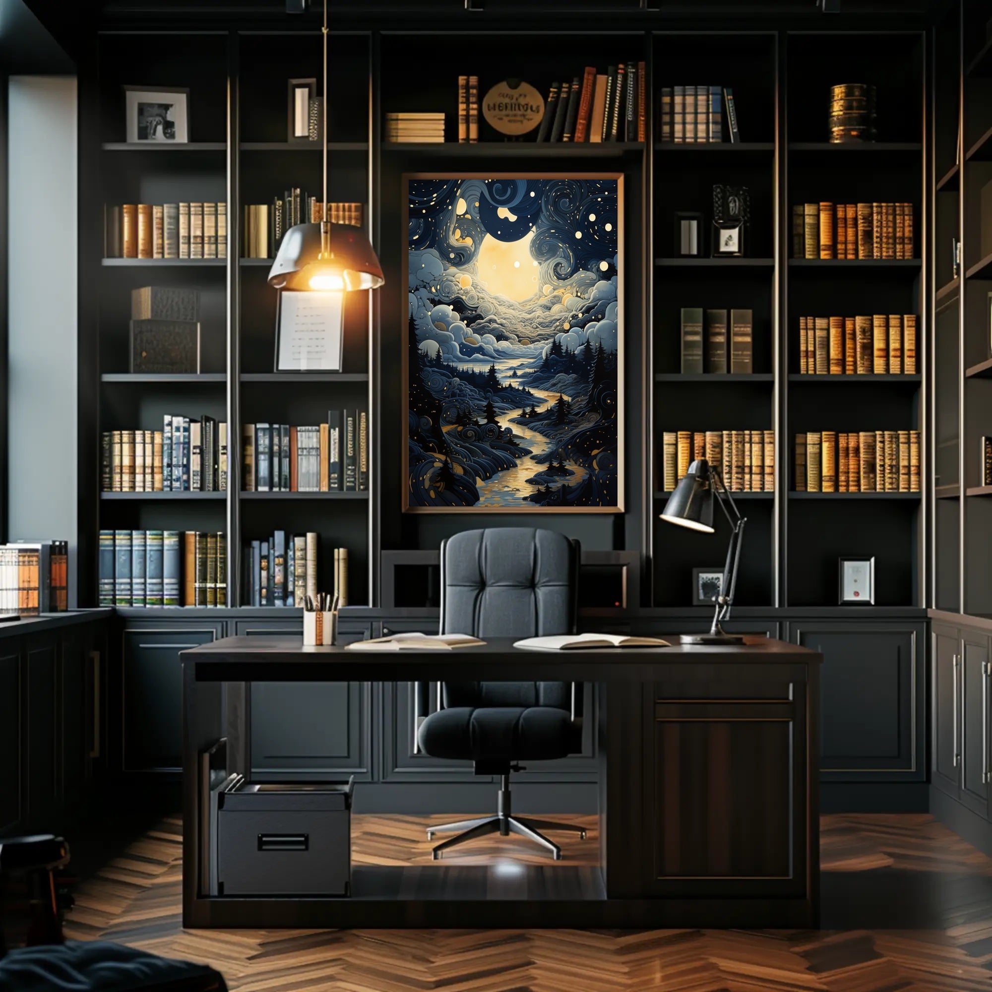 Celestial Nightscape Poster PosterGoat