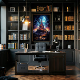 Enchanted Moonlit Castle Poster