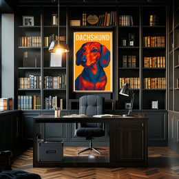 Vibrant Dachshund Portrait Poster
