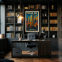 Tulsa Oil Capital Heritage Travel Poster