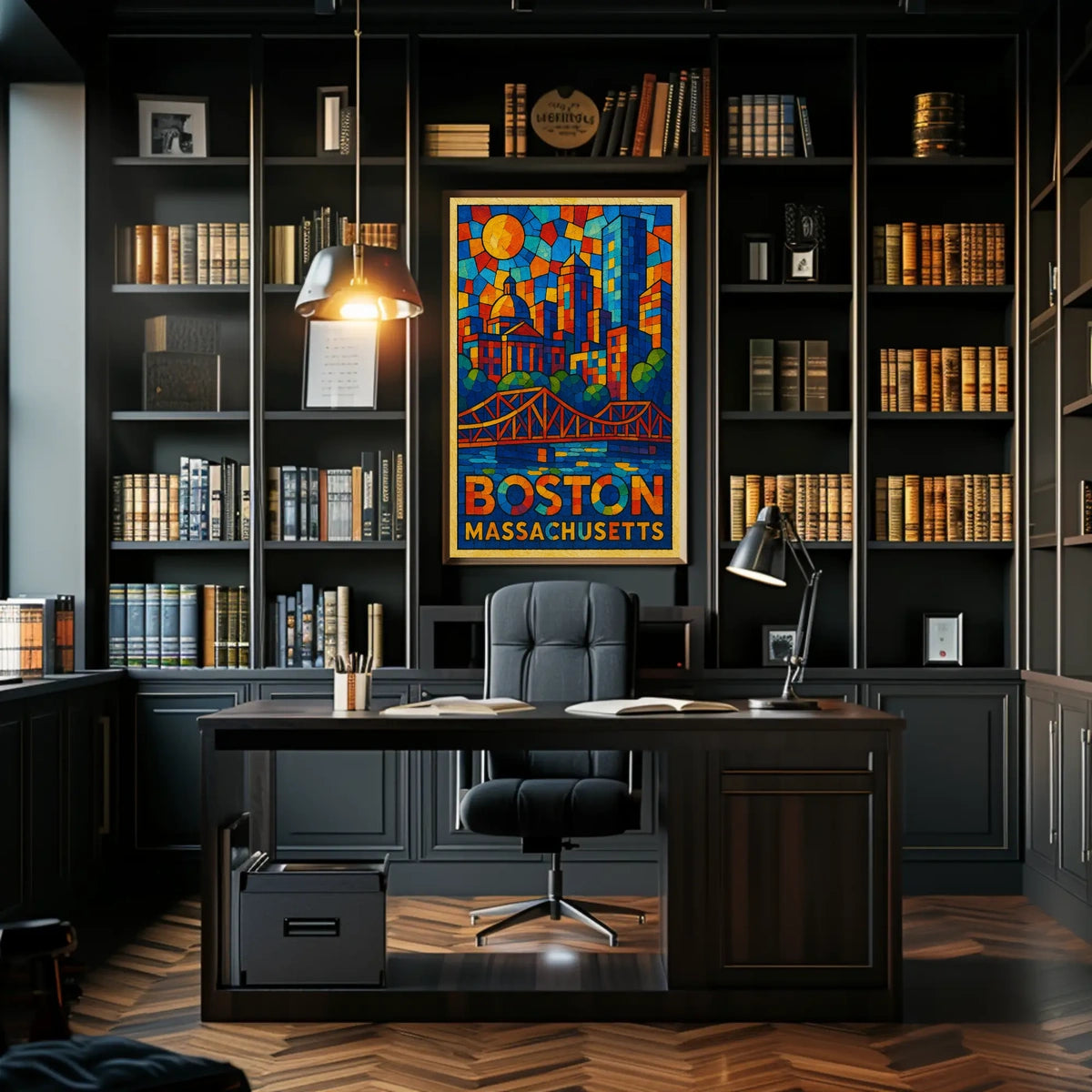 Boston in Vibrant Colors Poster