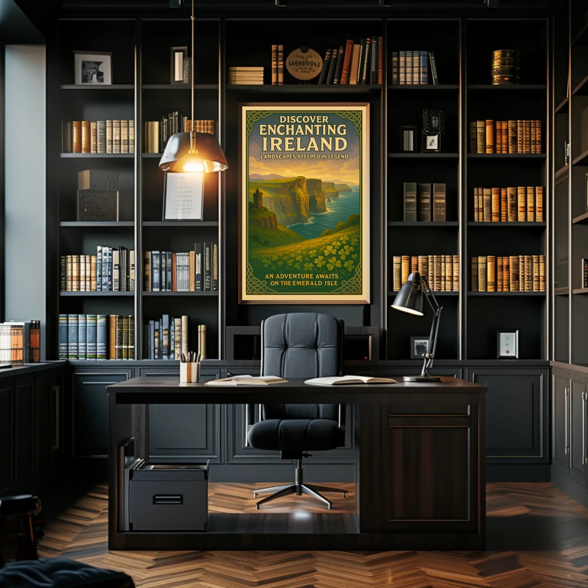 Ireland Vintage Travel Poster: Enchanting Landscapes Adventure