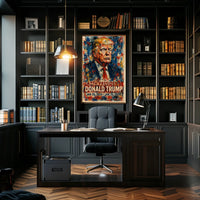 Patriotic Abstract Political Figure Art Poster 2025