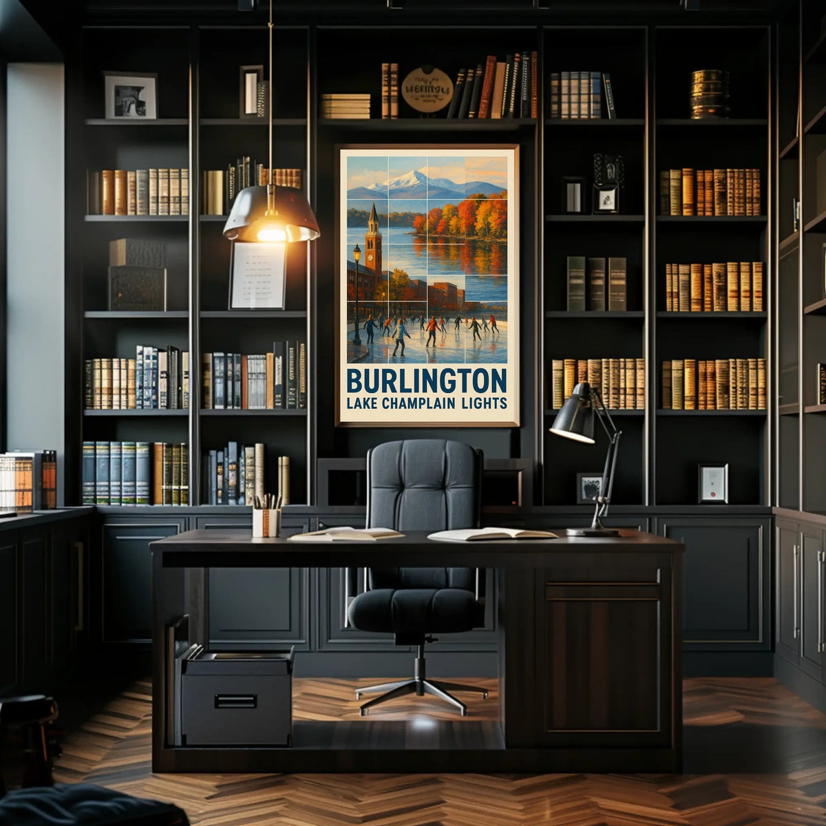 Burlington Lake Champlain Lights Poster