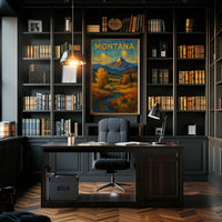 Montana Landscape Art Poster