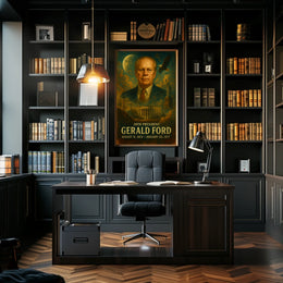Gerald Ford 38th President Patriotic Historical Neoclassical Realism Collector Poster