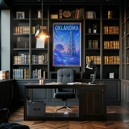 Oklahoma Oil Derrick Poster