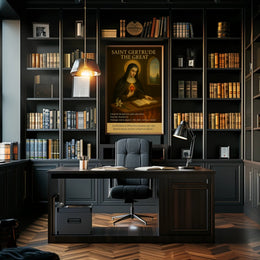 Saint Gertrude the Great Religious Heritage Poster
