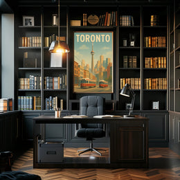 Toronto Skyline Vintage Travel Poster