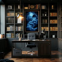 Mystical Dragon Celestial Fantasy Art Poster