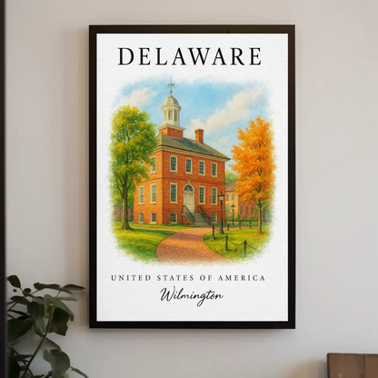 Delaware, Wilmington Signature Series Vintage Travel Poster