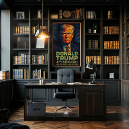 The Dynamic Persona of Donald Trump A Mosaic Fusion Poster