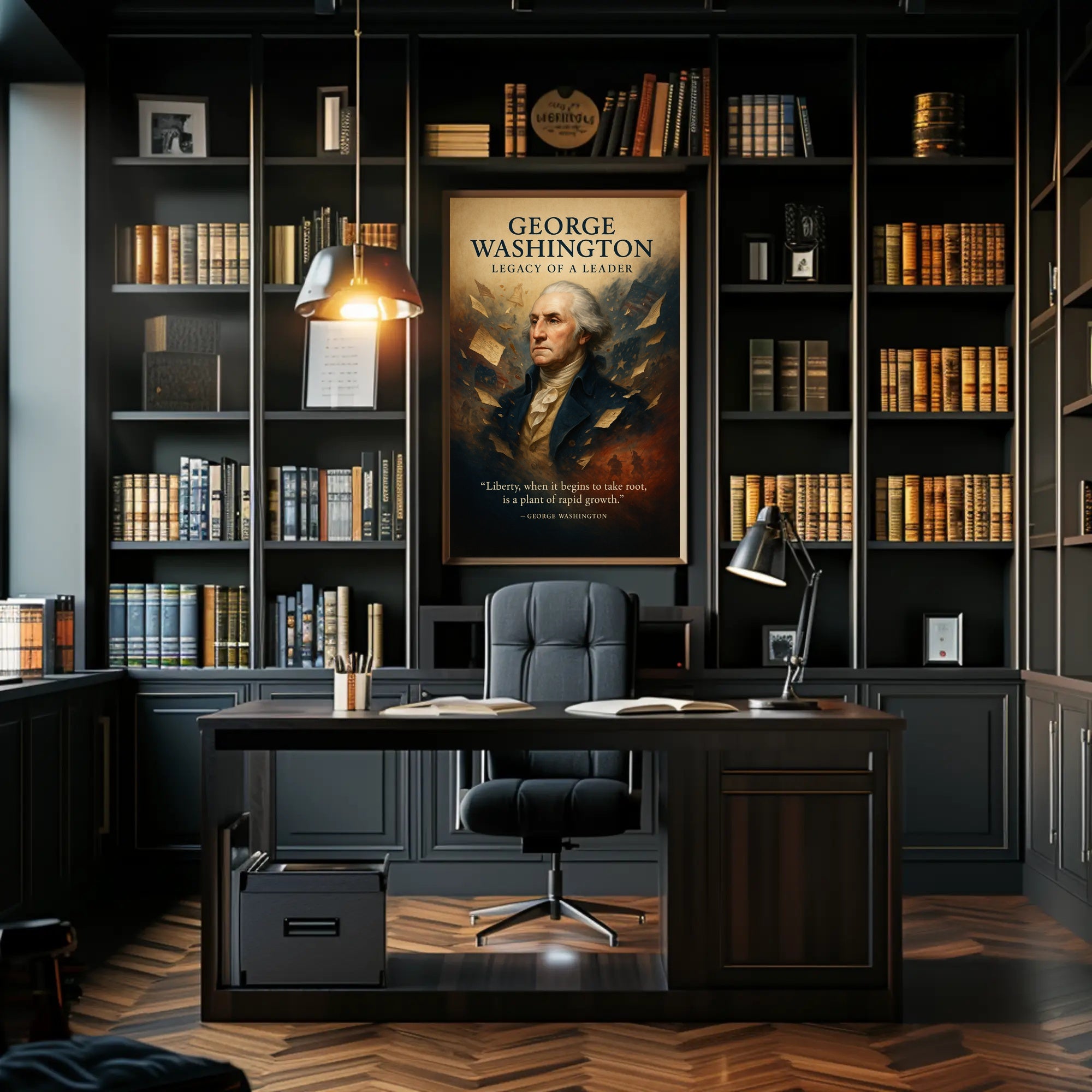 George Washington Legacy of a Leader Poster PosterGoat