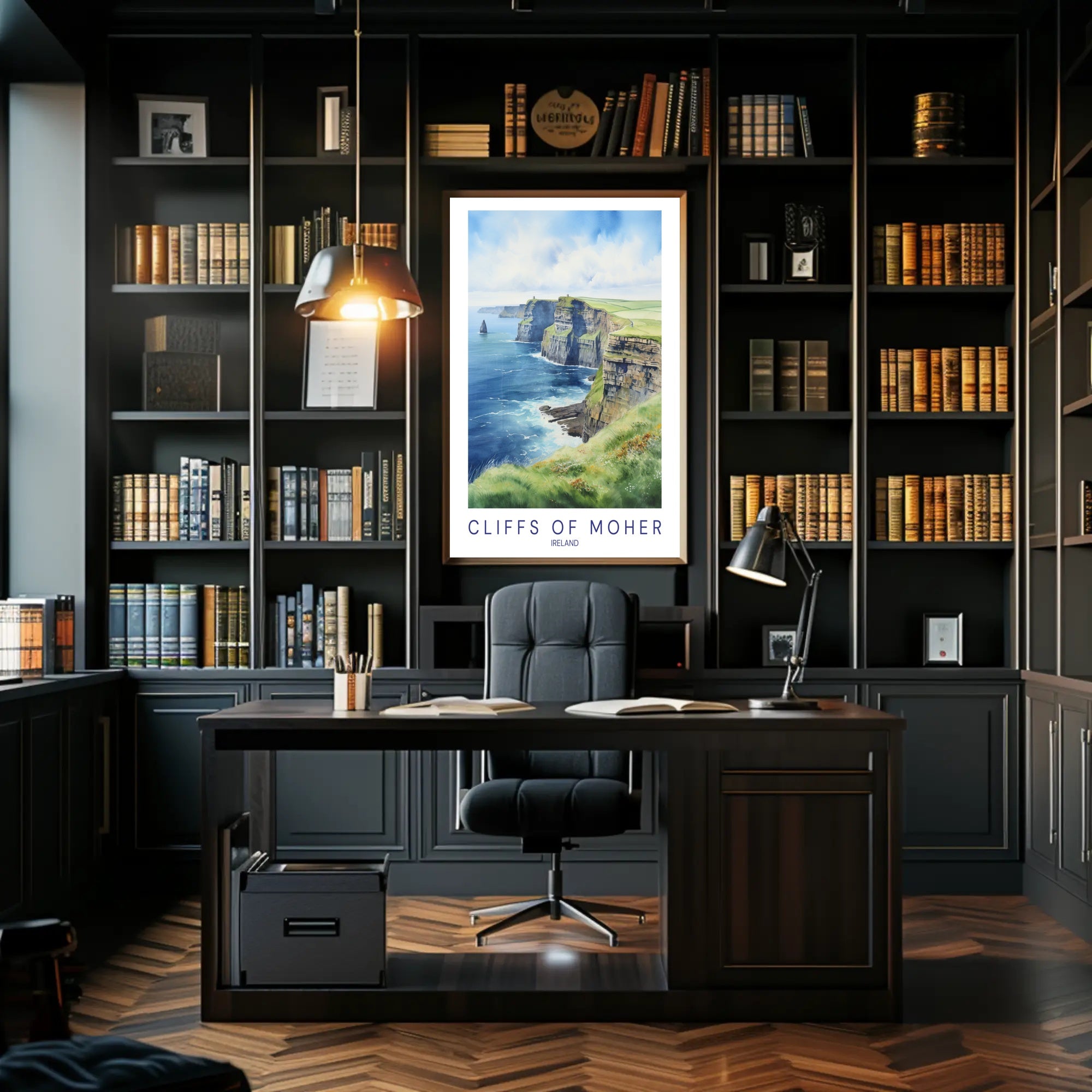 Cliffs of Moher Travel Poster for Tranquil Irish Escape PosterGoat