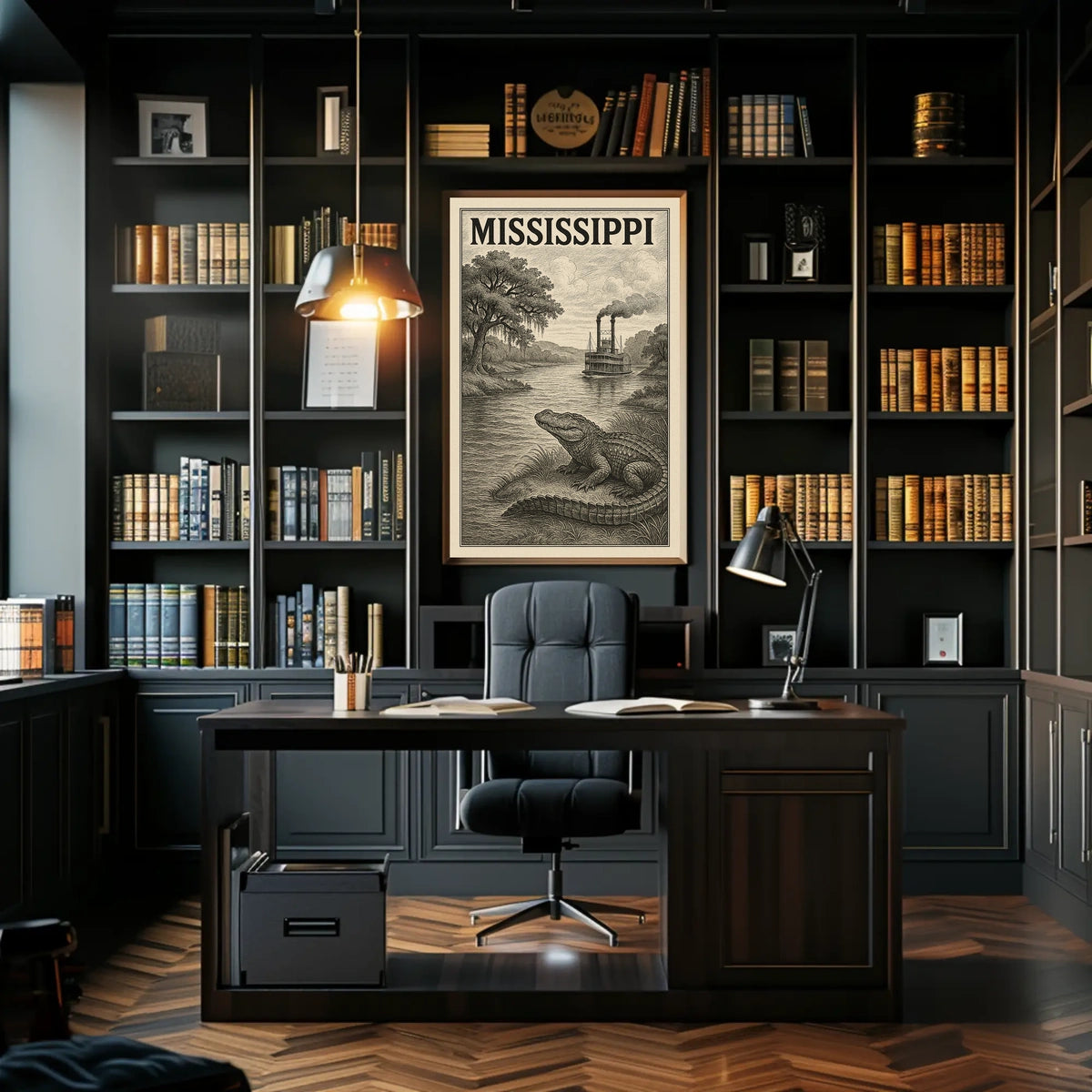 Mississippi River Scene Poster