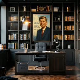 Vintage JFK Poster: Patriotic Inspiration and Civic Duty