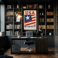 Patriotic Encouragement Poster PosterGoat