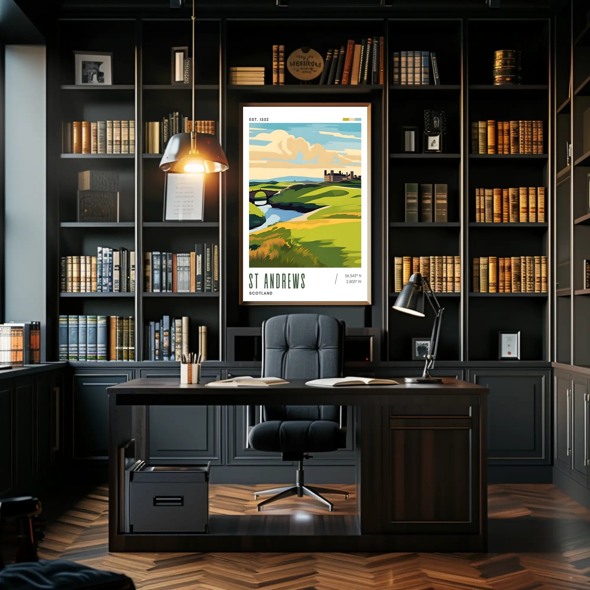 St Andrews Historical Landscape Travel Poster