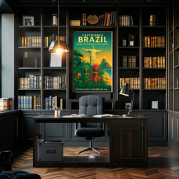Brazil Culture and Nature Vibrant Dancers Wildlife Poster