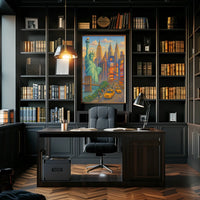 New York City Urban Energy Art Poster Modern Wall Art