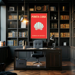 Punta Cana Travel Poster with Vibrant Shell Design PosterGoat