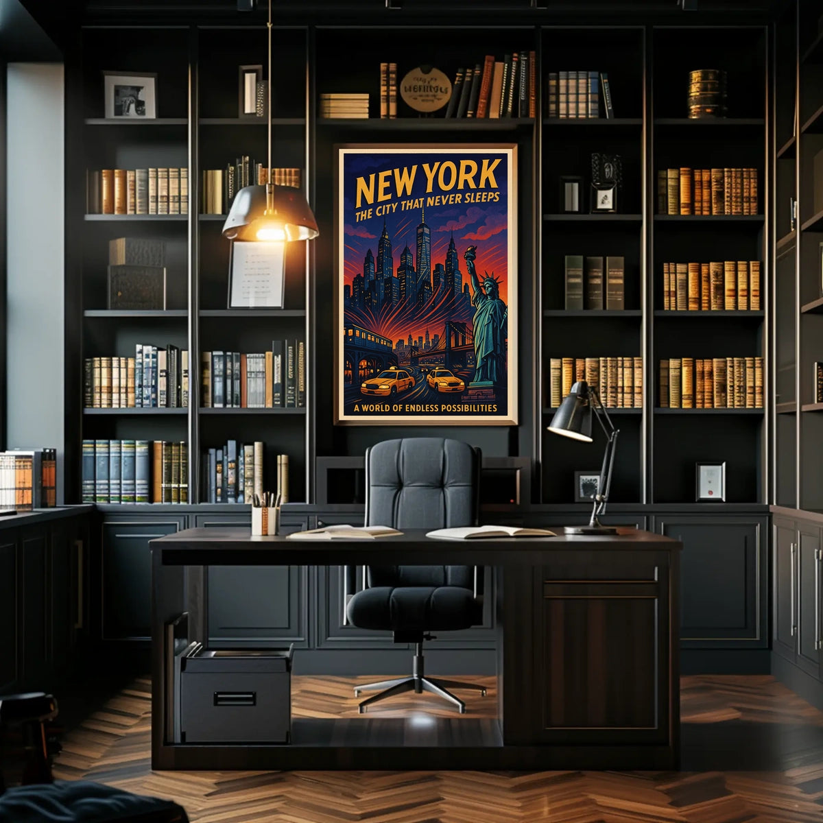 New York City Poster Vintage Travel Urban Wall Art