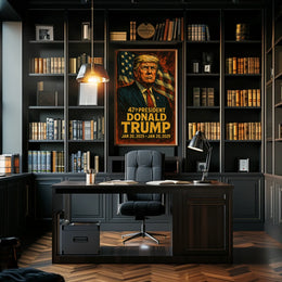 Trump Resolute Dawn Cinematic Patriot Poster